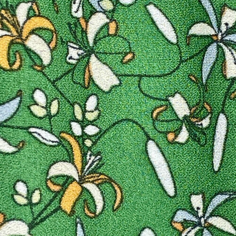 Max Studio Green Floral Peasant Blouse Ruffle Sleeve Tassel Tie Boho Top 1X - Picture 8 of 14